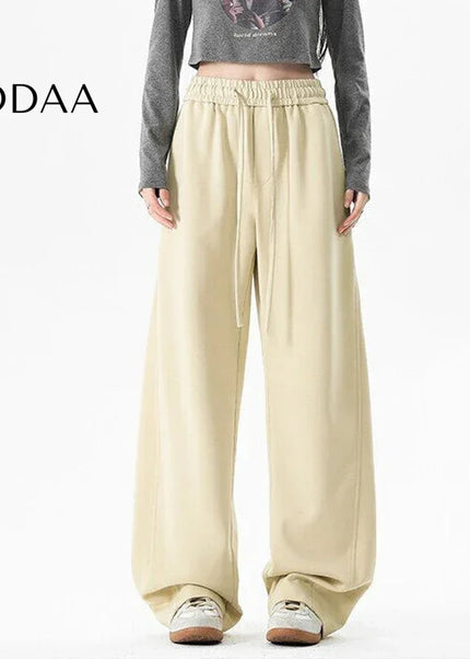 Navy Loose Fit Elastic Waist Men’s Sweatpants Drape Wide Leg - S / Khaki - Unisex Sweatpants