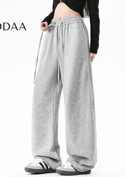 Navy Loose Fit Elastic Waist Men’s Sweatpants Drape Wide Leg - Unisex Sweatpants