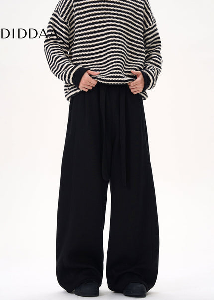 Navy Relaxed Fit KISKO Wide Leg Sweatpants - Unisex Sweatpants