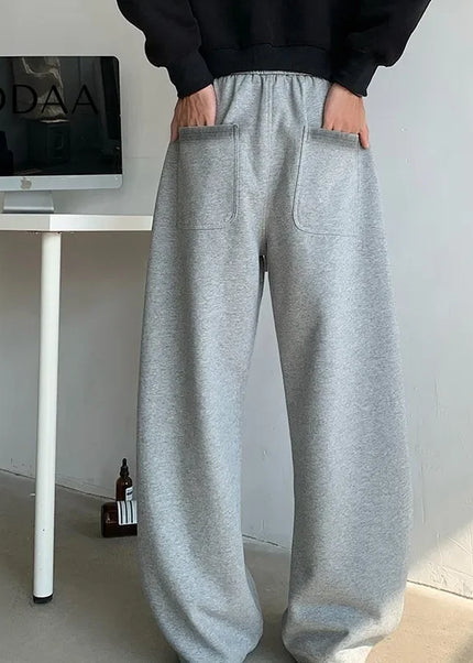 Neutral Tie-dye Side Striped Wide Leg Casual Pants - Unisex Sweatpants