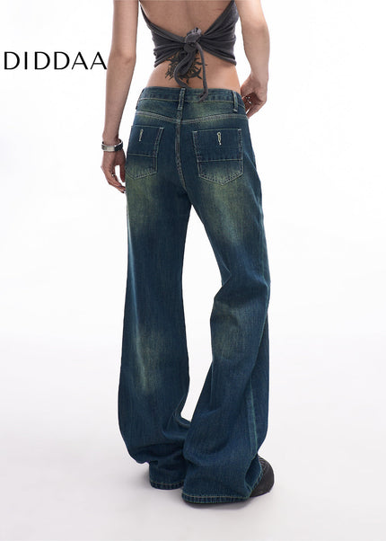 Nostalgic Blue High Waist Wide Leg Jeans for Women - Women’s Jeans