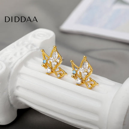Nuage Earrings | Gold Luxury Zirconia Stud Earrings - Earrings