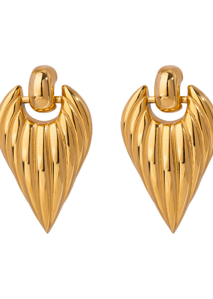 Jieding European and American stainless steel love earrings high-end ins stud earrings 18k gold-plated earrings titanium steel jewelry cross-border