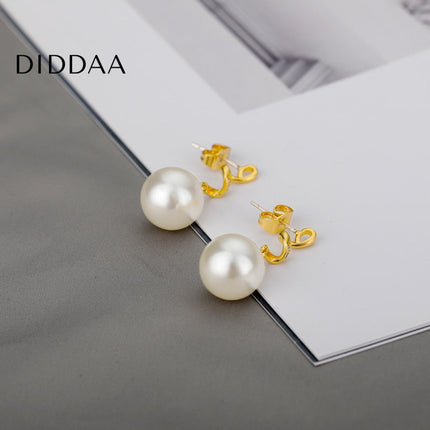 Pebble Earrings | Gold Simple Pearl Drop Earrings - Earrings