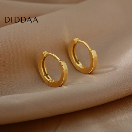 Pecan Earrings | Gold Simple Cute Hoop Earrings - Earrings