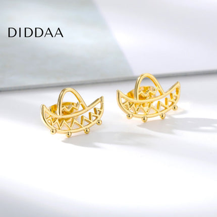 Pentillante Earrings | Gold Hollow Sombrero Stud Earrings - Earrings