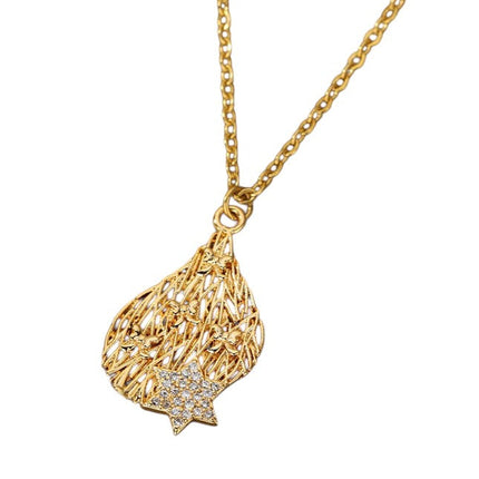 Pristin Pendant Necklace | Gold Zirconia Star Chain