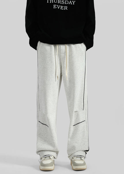 Raven Striped Loose Fit Casual Sweatpants for Men - Unisex Sweatpants