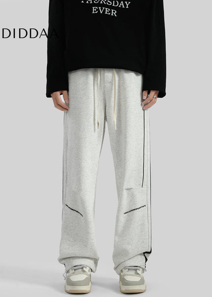 Raven Striped Loose Fit Casual Sweatpants for Men - Unisex Sweatpants