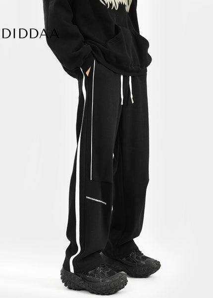 Raven Striped Loose Fit Casual Sweatpants for Men - Unisex Sweatpants