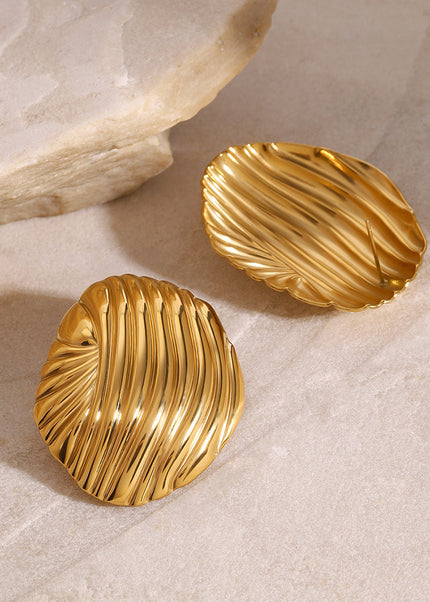 Jieding European and American stainless steel geometric stud earrings, exaggerated earrings, high-end earrings, titanium steel jewelry, cross-border earrings