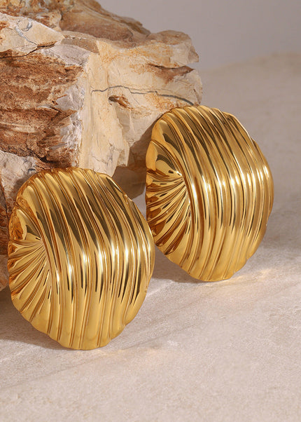 Jieding European and American stainless steel geometric stud earrings, exaggerated earrings, high-end earrings, titanium steel jewelry, cross-border earrings