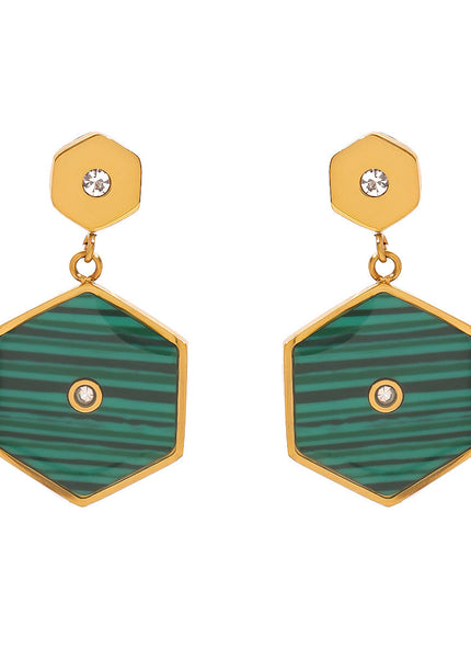 Jieding European and American stainless steel geometric earrings high-end niche style earrings titanium steel earrings cross-border earrings