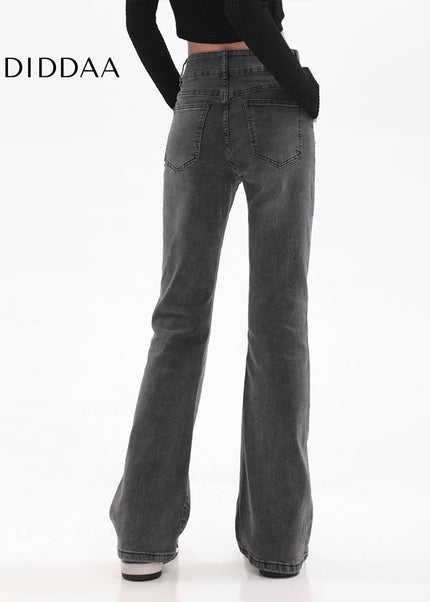 Smoky Gray High-Waisted Bootcut Jeans for Women - Women’s Jeans