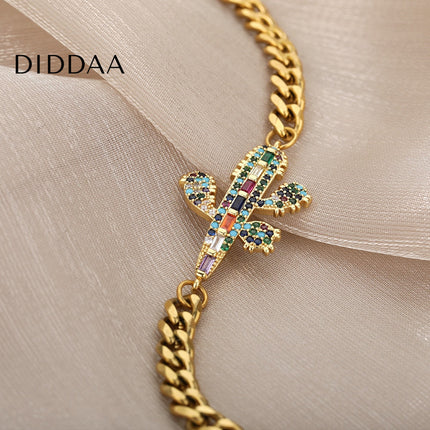 Souffle Bracelet | Gold Zirconia Spaceship Bracelet - Gold - Bracelets