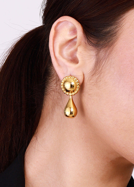 Jieding European and American stainless steel drop earrings high-quality geometric earrings titanium steel earrings cross-border jewelry