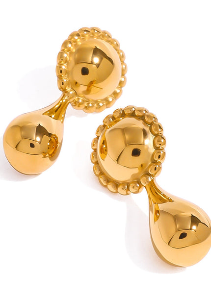 Jieding European and American stainless steel drop earrings high-quality geometric earrings titanium steel earrings cross-border jewelry