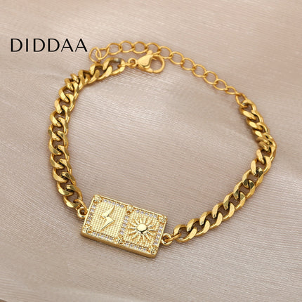 Taille Bracelet | Gold Sun & Bolt Bracelet - Gold - Bracelets