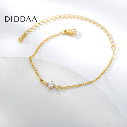 Temone Bracelet | Gold Silver Rose Zirconia Small Stone Bracelet - Bracelets