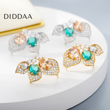 Vendre Earrings | Gold Minimal Green Stone Stud Earrings - Silver - Earrings