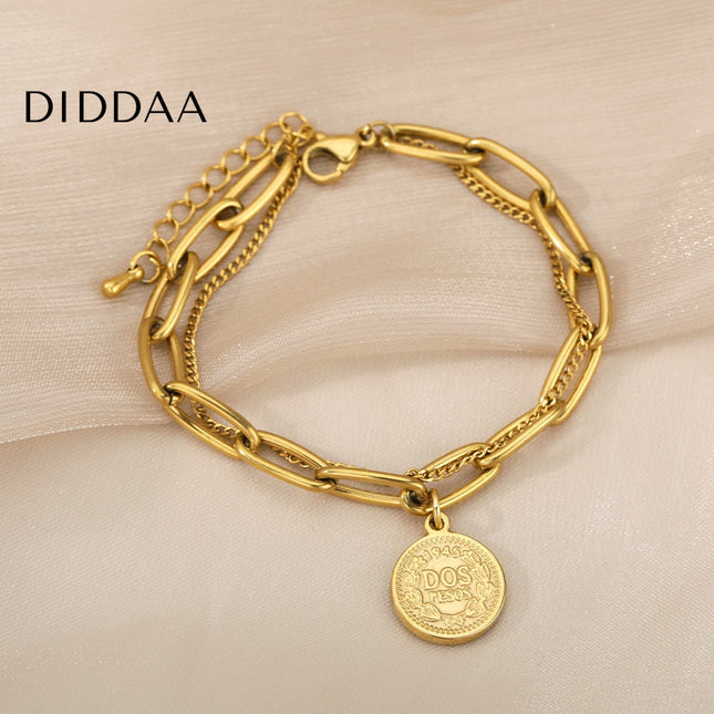 Vient Bracelet | Gold Coin Bracelet - Gold - Bracelets