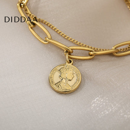 Vient Bracelet | Gold Coin Bracelet - Gold - Bracelets