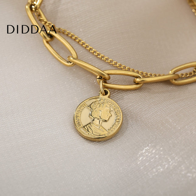 Vient Bracelet | Gold Coin Bracelet - Gold - Bracelets