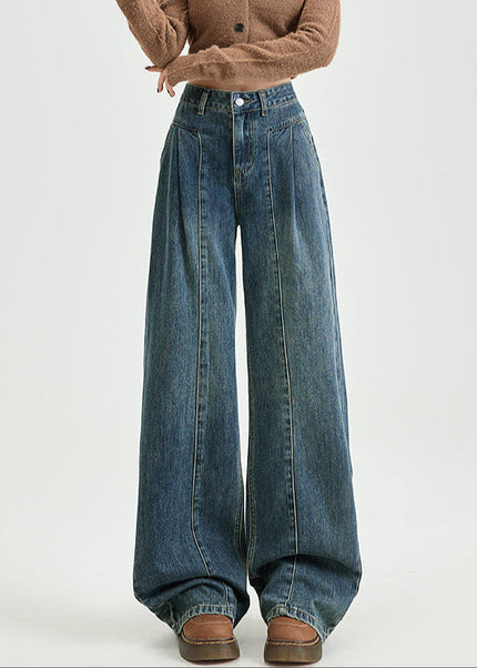 Vintage Blue High-Waisted Wide-Leg Jeans for Women - Women’s Jeans
