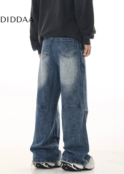 Washed Black Loose Fit Wide Leg Jeans for Men and Women - Women’s Jeans