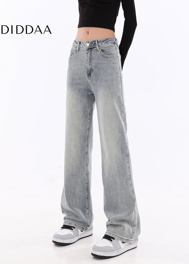 Yellow Distressed Casual Straight Jeans for Women - Women’s Jeans