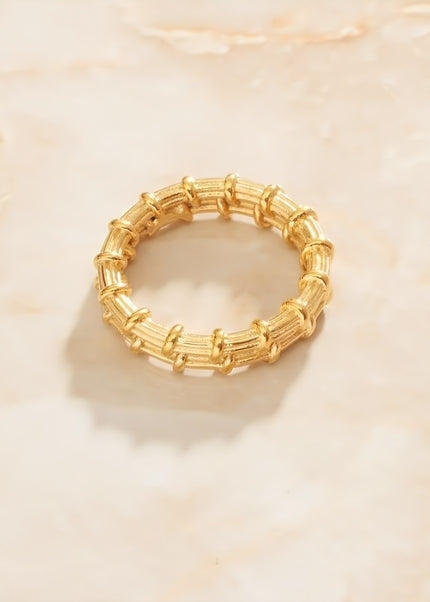 Coutour Ring | Gold Weave Twisted Fine Ring - 6 / Gold - Rings