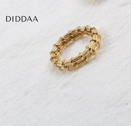 Coutour Ring | Gold Weave Twisted Fine Ring - Rings