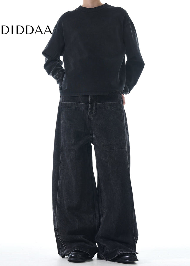 Blue Distressed Loose Fit High Street Jeans - Men’s Jeans
