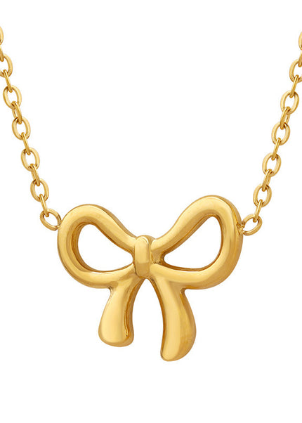 European and American ins style kawaii niche design bow pendant necklace personality fashion versatile clavicle chain jewelry