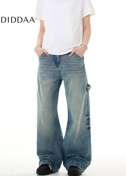 Blue Cleanfit Bootcut Jeans Men’s Loose Wide-Leg Pants - Men’s Jeans