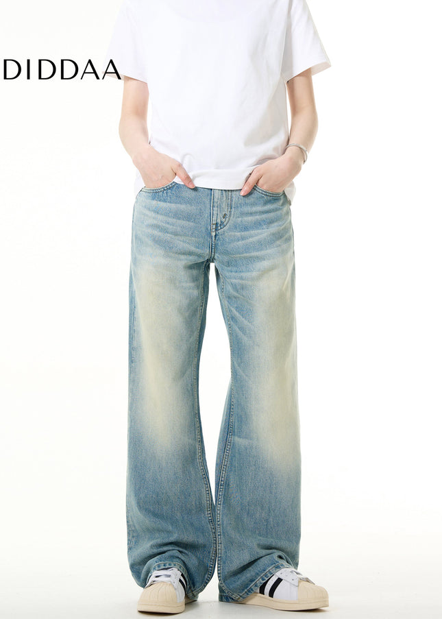 Blue Vintage Cleanfit Bootcut Jeans for Men and Women - Men’s Jeans