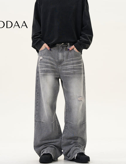 Blue Distressed Ripped Vintage Jeans for Men and Women - S / Grey - Men’s Jeans