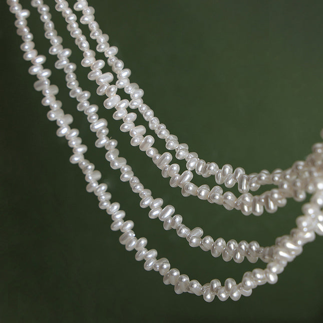 French ins: cold wind, niche high-gloss imitation pearl chain, gentle wind necklace, versatile, sweet and elegant jewelry women