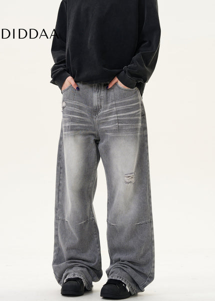 Blue Distressed Ripped Vintage Jeans for Men and Women - Men’s Jeans