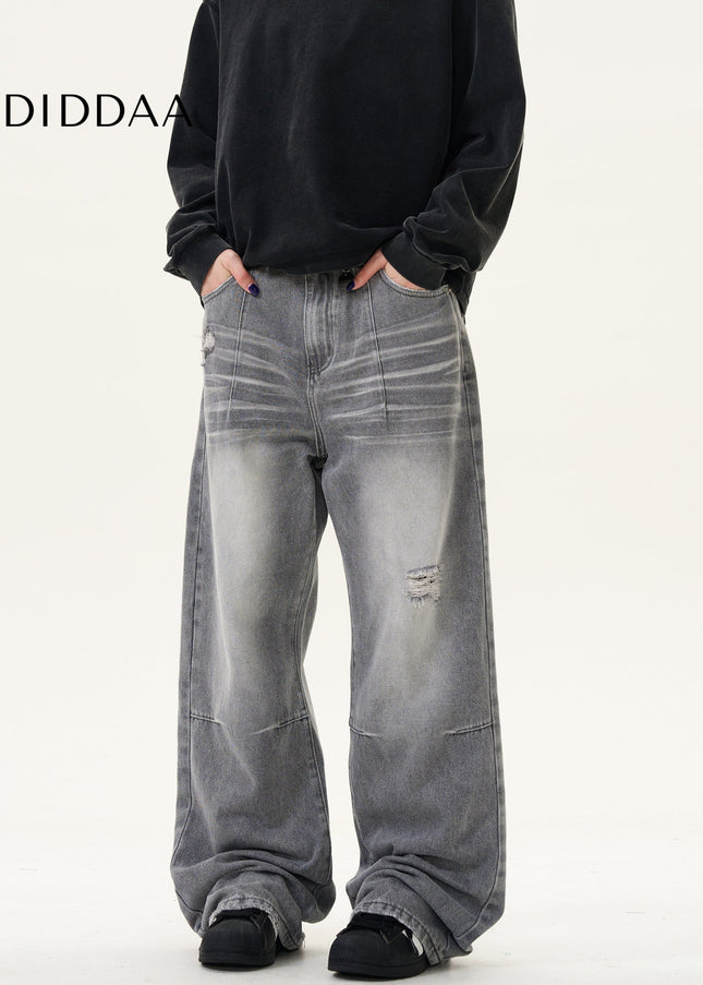 Blue Distressed Ripped Vintage Jeans for Men and Women - Men’s Jeans