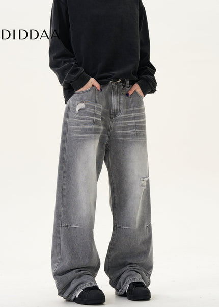 Blue Distressed Ripped Vintage Jeans for Men and Women - Men’s Jeans