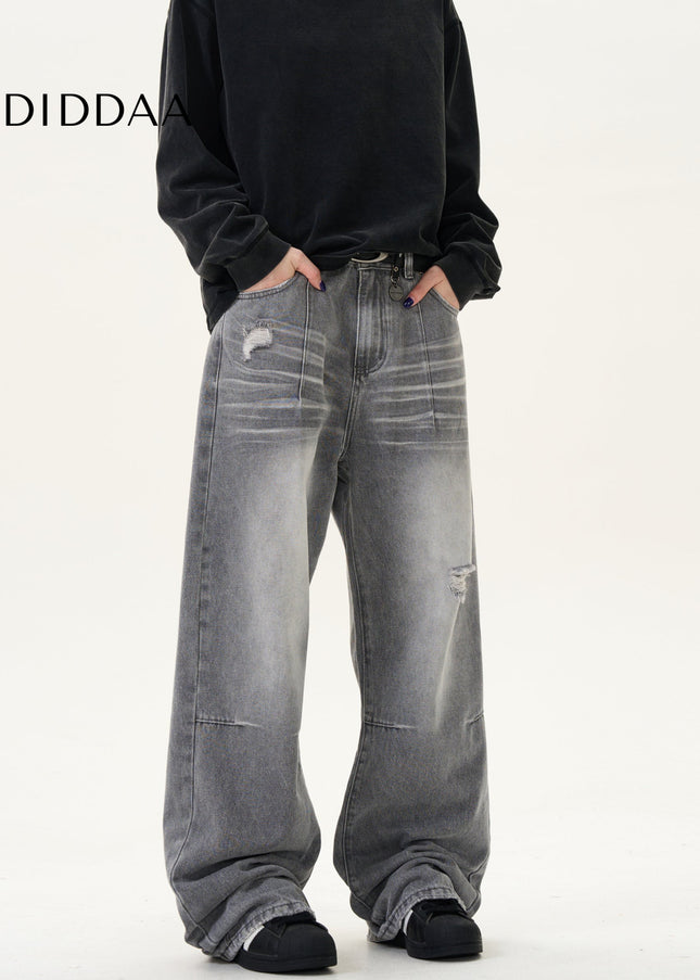 Blue Distressed Ripped Vintage Jeans for Men and Women - Men’s Jeans