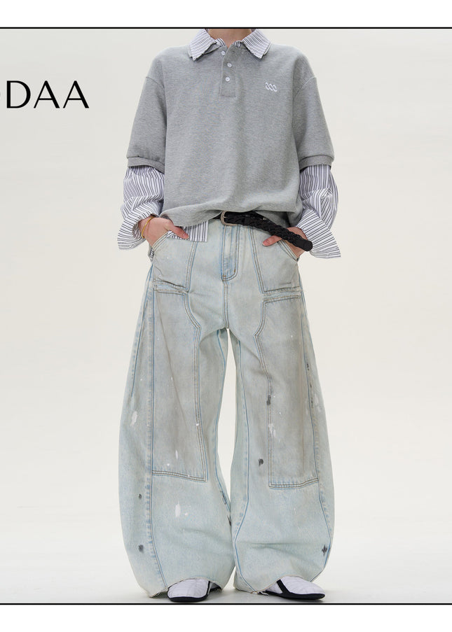 Blue Distressed Loose Fit Machete Jeans for All - S / Light Blue - Men’s Jeans