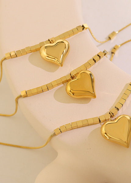 Mystery ins Korean new trendy love snake bone chain retro sense versatile niche design sense peach heart pendant necklace