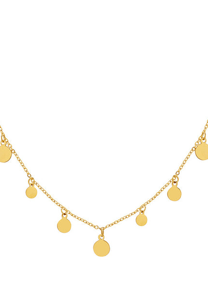 Niche design resort style geometric fashion personality necklace European and American ins clavicle chain non-fading gold-plated jewelry