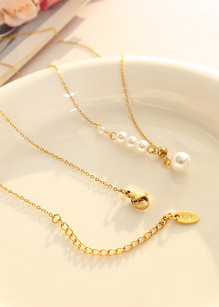 Temperament is versatile, spicy women's accessories, French ins, retro design, imitation pearl necklaces, niche personality jewelry