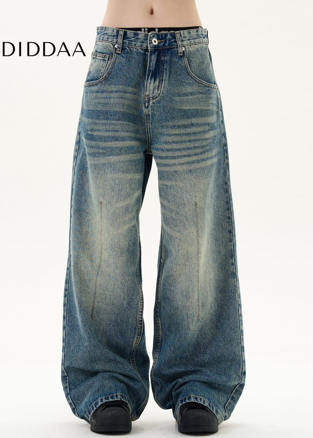 Blue Vintage Distressed Loose Fit Jeans - Men’s Jeans
