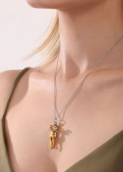 Mystery Love's Embrace Niche Detachable Necklace Couple Gift Trendy Fashion Personality Exquisite Design Sense Spot