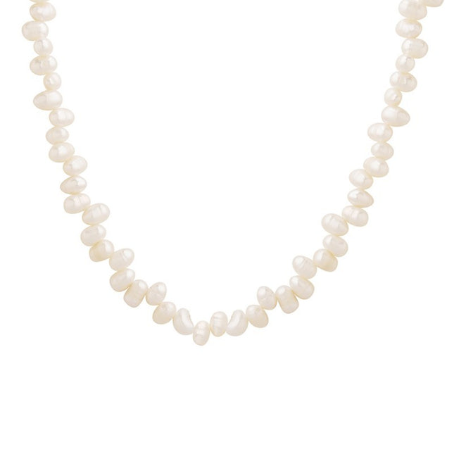 Mystery French Baroque Natural Freshwater Cultured Pearl Necklace Women's Handmade Beaded Light Luxury Necklace Factory Direct
