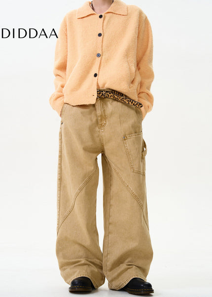 Blue Distressed Loose Cargo Jeans for Men and Women - Men’s Jeans